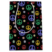 Leuk en Fancy Vredesbord, Bloemen & Harten Medium Cadeauzakje (Voorkant)