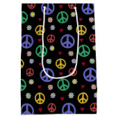 Leuk en Fancy Vredesbord, Bloemen & Harten Medium Cadeauzakje (Achterkant)