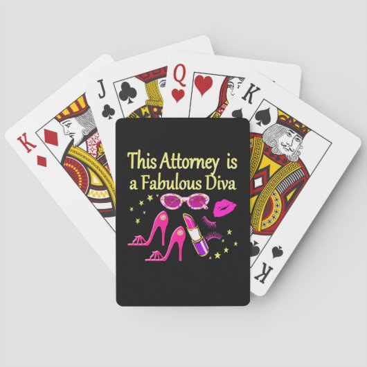 LEUK EN FANTASTISCH ADVOCAAT DIVA DESIGN SPEELKAARTEN (Achterkant)