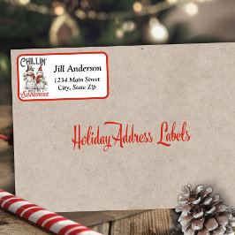 Leuk en feestelijk chillen met mijn snowmies op ma etiket