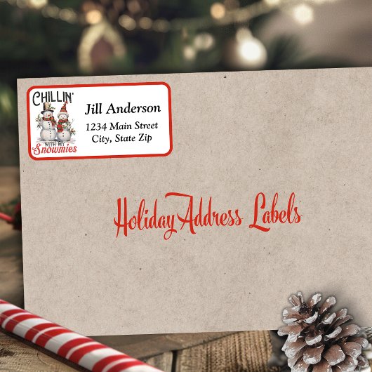 Leuk en feestelijk chillen met mijn snowmies op ma etiket