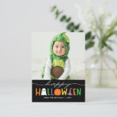 Leuk en feestelijk Halloween Fotokaart Briefkaart (Staand voorkant)