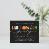 Leuk en feestelijk Halloween Party Invite Briefkaa Feestdagenkaart (Staand voorkant)