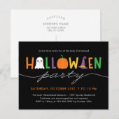 Leuk en feestelijk Halloween Party Invite Briefkaa Feestdagenkaart (Voorkant / Achterkant)