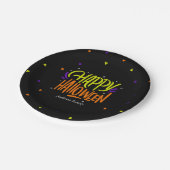 Leuk en feestelijk "Happy Halloween" feest Papieren Bordje (Gekanteld)