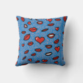 Leuk en gedurfd lippatroon kussen (Achterkant)