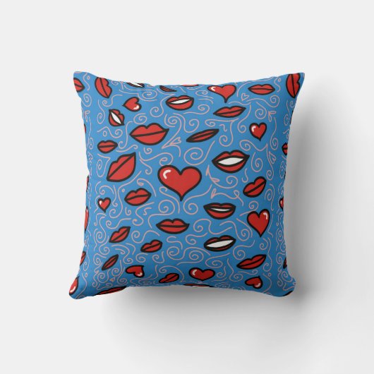 Leuk en gedurfd lippatroon kussen (Achterkant)