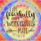 Leuk en gelukkig Angstig en Wonderfully Gemaakt Sticker (Voorkant)