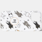 Leuk en grillig kattenpatroon Uw Monogram | Case-Mate iPhone Case (Achterkant (horizontaal))