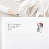 Leuk en helder aanpasbaar Llama-kerstfeest Etiket (Insitu)