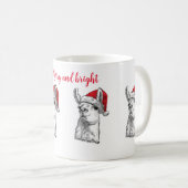 Leuk en helder aanpasbaar Llama-kerstfeest Koffiemok (Voorkant rechts)