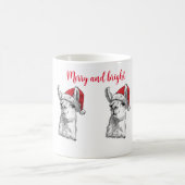 Leuk en helder aanpasbaar Llama-kerstfeest Koffiemok (Center)