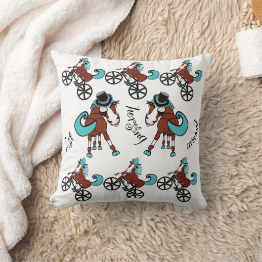 Leuk en helder paardendesign kussen (Deken)