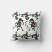 Leuk en helder paardendesign kussen (Voorkant)