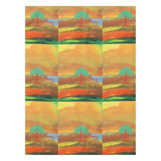 Leuk en kleurrijk Abstract Schilderij Tafelkleed (Voorkant)