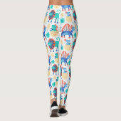 Leuk en kleurrijk dinosauruspatroon leggings (Achterkant)