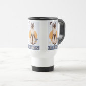 Leuk en kleurrijk kat en muis reisbeker (Voorkant rechts)