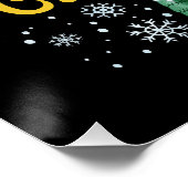 Leuk en kleurrijk kerstwensontwerp perfect poster (Hoek)