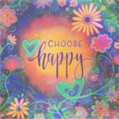 Leuk en kleurrijk Kies Happy Enouragement Sticker (Voorkant)