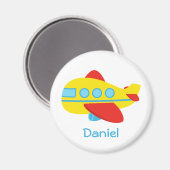 Leuk en kleurrijk passagiersvliegtuig magneet (Voorkant / Achterkant)