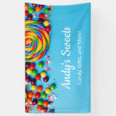 Leuk en kleurrijk Snoep Shop Sweets Store Zakelijk Spandoek (Verticaal)
