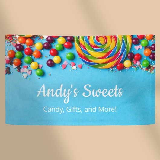Leuk en kleurrijk Snoep Shop Sweets Store Zakelijk Spandoek