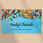 Leuk en kleurrijk Snoep Shop Sweets Store Zakelijk Spandoek