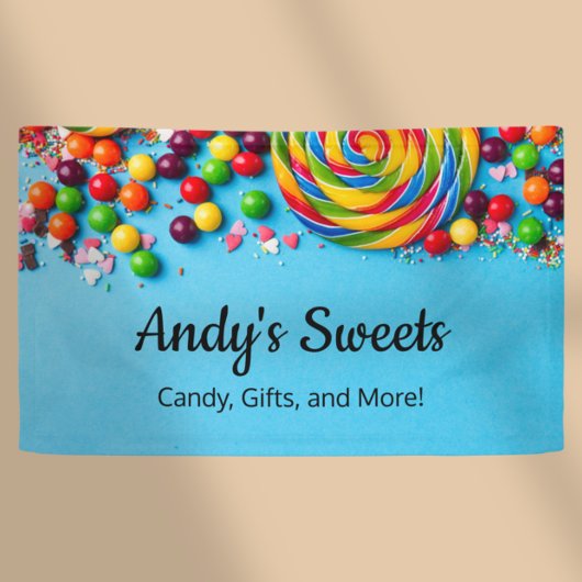 Leuk en kleurrijk Snoep Shop Sweets Store Zakelijk Spandoek