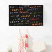 Leuk en kleurrijk typografie patroon, Halloween Spandoek (Insitu)