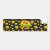 Leuk en leuk lekker burgerpatroon Monogram Bumpersticker (Voorkant)