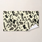 Leuk en Leuk Paarse Blauw en Zwart Halloween Bad Handdoek (Handdoek)