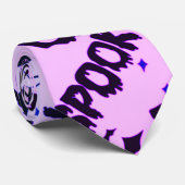 Leuk en Leuk Paarse, Blauwe en Zwarte Halloween Stropdas (Opgerold)