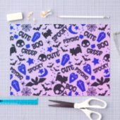 Leuk en Leuk Paarse, Blauwe en Zwarte Halloween Tissuepapier (Craft)