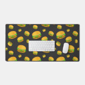 Leuk en leuk yummy burgerpatroon bureaumat (Keyboard & Muis)