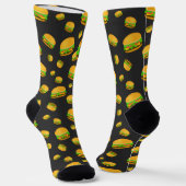 Leuk en leuk yummy burgerpatroon Monogram Sokken (Gebogen)