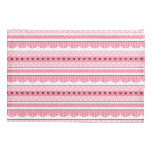 Leuk en Lichtrose van het Patroon Girly Ontwerp Kussensloop (Achterkant)