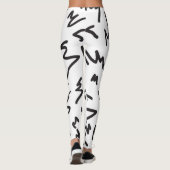 Leuk en modern zwart-wit leggings (Achterkant)