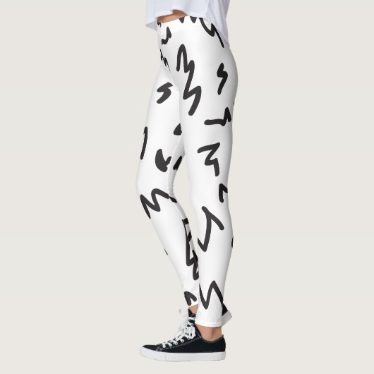 Leuk en modern zwart-wit leggings (Links)