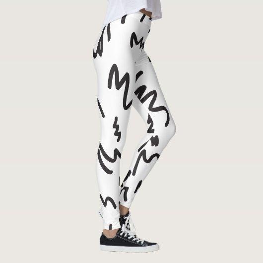 Leuk en modern zwart-wit leggings (Rechts)