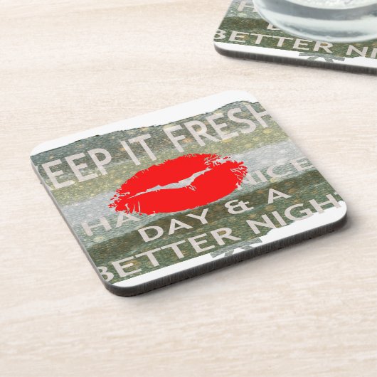 Leuk en perfect om de datum op te slaan onderzetter (Linkerzijde)