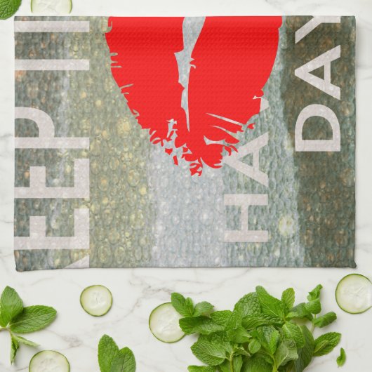 Leuk en perfect om de datum op te slaan theedoek (Gevouwen)