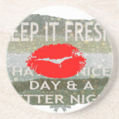 Leuk en perfect om de datum op te slaan zandsteen onderzetter (Voorkant)