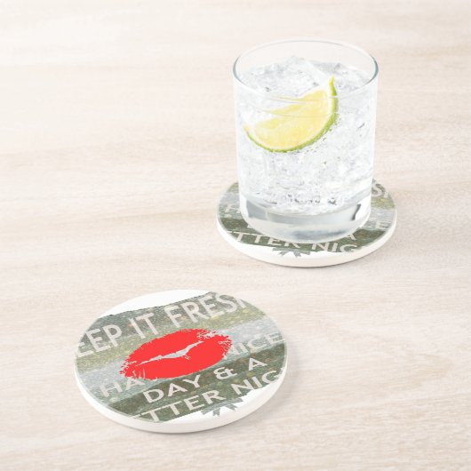 Leuk en perfect om de datum op te slaan zandsteen onderzetter (Zijkant)