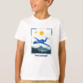 Leuk en Schattig Kind Naam Vliegtuig T-shirt (Voorkant)