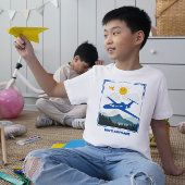 Leuk en Schattig Kind Naam Vliegtuig T-shirt