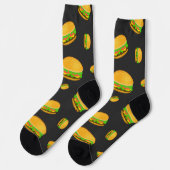 Leuk en vet cool burgerpatroon sokken (Links)