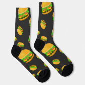 Leuk en vet cool burgerpatroon sokken (Rechts)