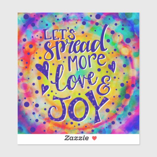 Leuk en Vrolijk Verspreid Meer Liefde en Vreugde Sticker (Vel)