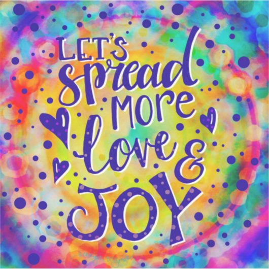 Leuk en Vrolijk Verspreid Meer Liefde en Vreugde Sticker (Voorkant)