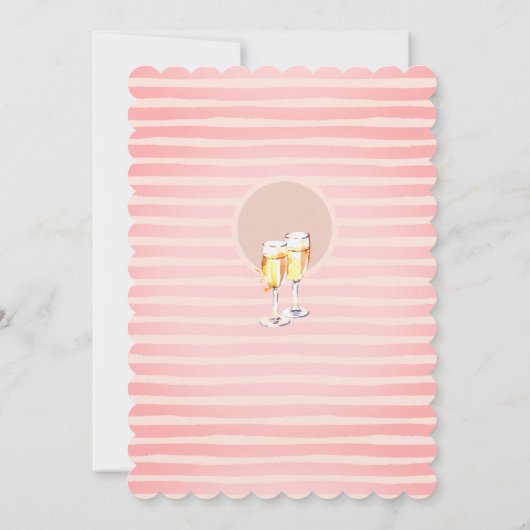 Leuk en Vrouwelijk Brunch + Bubble Vrijgezellenfee Kaart (Achterkant)